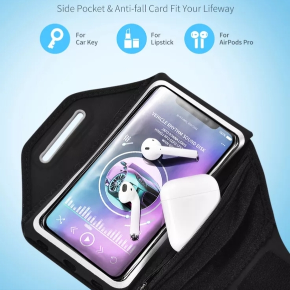 Cell Phone Armband with Extra Space, Mpow Running Armband، - Picture 3 of 5